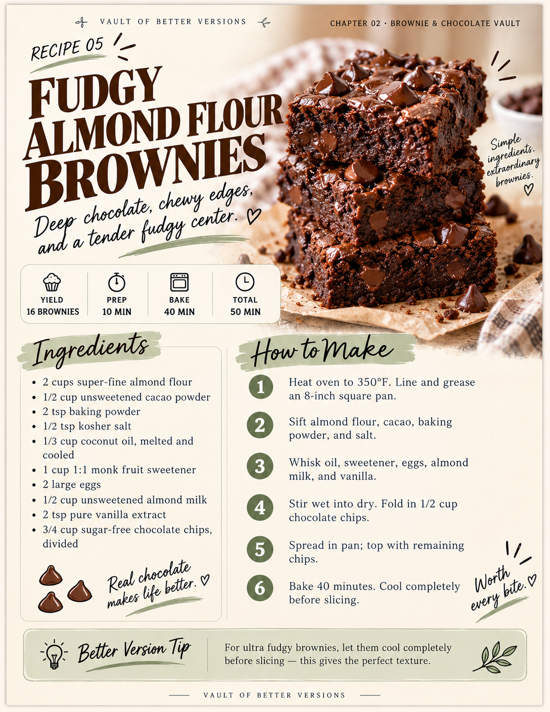 Brownies recipe page